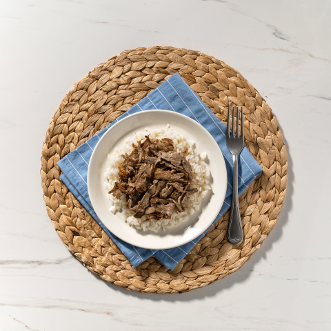 A Delicious Combination of Turkish Rice and Beef Doner