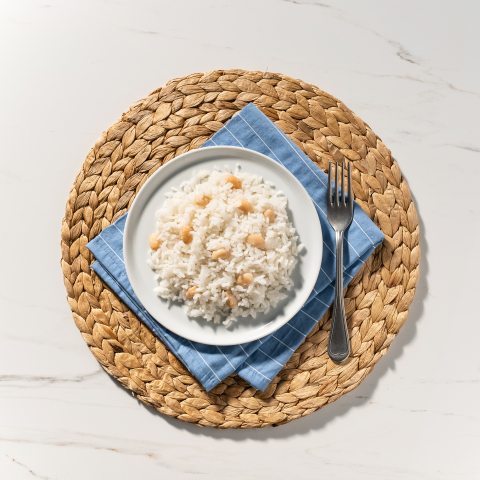 Blanched Beans with Rice