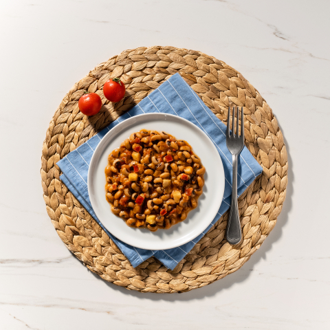  Dry Cowpea with Potatoes in Tomato Sauce